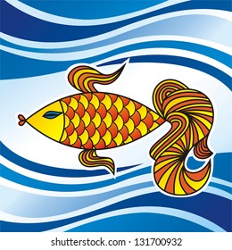 Fish sea vector illustration