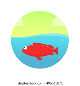 Fish in the sea vector illustration