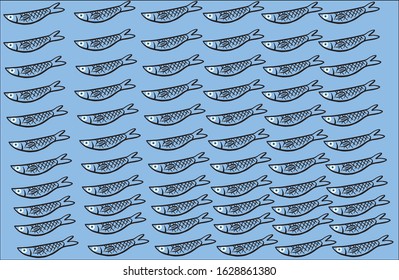 fish sea vector pattern kids background