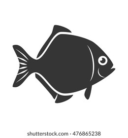 fish sea wildlife food icon isolated