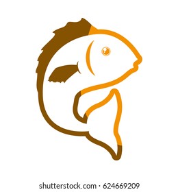Fish sea yellow symbol