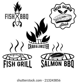 fish and seafood bbq set