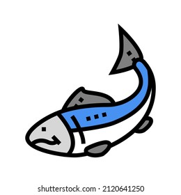 fish seafood color icon vector. fish seafood sign. isolated symbol illustration