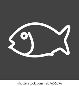 Fish, seafood, fillet icon vector image. Can also be used for eatables, food and drinks. Suitable for use on web apps, mobile apps and print media