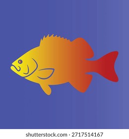 
Fish or seafood flat icon for food