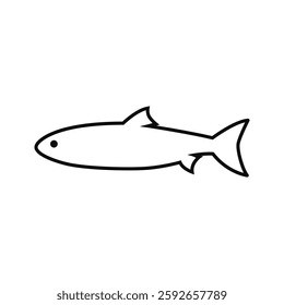 Fish or seafood flat icon template for food apps and websites