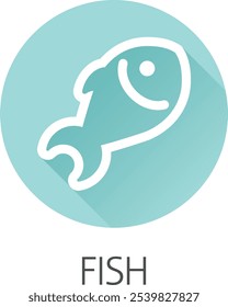 A fish seafood food icon concept. Possibly an icon for the allergen or allergy.
