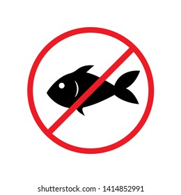 Fish or Seafood Free Food Allergy Product Dietary Label Flat Vector Icon for Apps and Website.