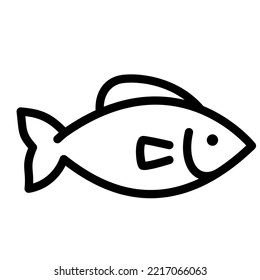 contorno de iconos de pescado y marisco