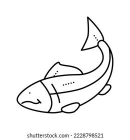 fish seafood line icon vector. fish seafood sign. isolated contour symbol black illustration