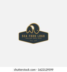 Fish and seafood restaurant logo, BBQ Fish and Sushi logo, Fish logo with minimalis style