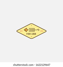 Fish and seafood restaurant logo, BBQ Fish and Sushi logo, Fish logo with minimalis style