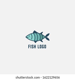 Fish and seafood restaurant logo, BBQ Fish and Sushi logo, Fish logo with minimalis style