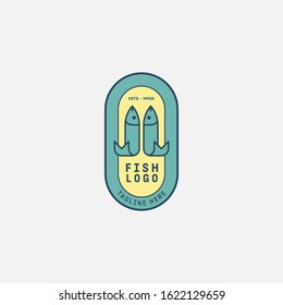 Fish and seafood restaurant logo, BBQ Fish and Sushi logo, Fish logo with minimalis style