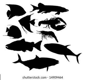 Fish / Seafood silhouettes