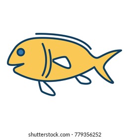 Fish seafood symbol