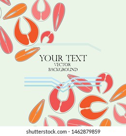 Fish, seafood. Vector seafood. Food and restaurant design.