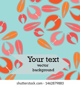 Fish, seafood. Vector seafood. Food and restaurant design.
