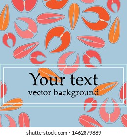 Fish, seafood. Vector seafood. Food and restaurant design.