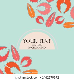 Fish, seafood. Vector seafood. Food and restaurant design.
