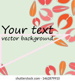 Fish, seafood. Vector seafood. Food and restaurant design.
