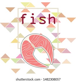 Fish, seafood. Vector seafood. Food and restaurant design.