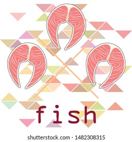 Fish, seafood. Vector seafood. Food and restaurant design.