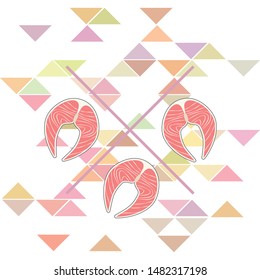 Fish, seafood. Vector seafood. Food and restaurant design.