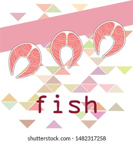 Fish, seafood. Vector seafood. Food and restaurant design.