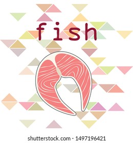Fish, seafood. Vector seafood. Food and restaurant design.