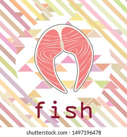 Fish, seafood. Vector seafood. Food and restaurant design.