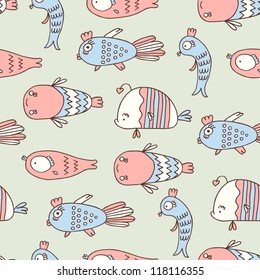 fish seamless pattern