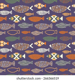 Fish seamless pattern