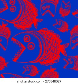 Fish seamless pattern
