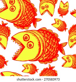 Fish seamless pattern