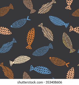 Fish seamless pattern