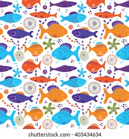 Fish seamless pattern