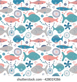 Fish seamless pattern