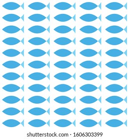 
Fish with seamless pattern background vector