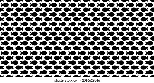 fish seamless pattern cartoon doodle illustration tuna