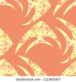 Fish. Seamless Pattern with Colorful Fish Hand Drawn in Comic Style. Sea Pattern for Paper, Chintz, Swimwear. Bright Simple Texture in Trendy Colors. Vector Illustration.
