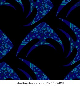 Fish. Seamless Pattern with Colorful Fish Hand Drawn in Primitive Style. Sea Pattern for Paper, Fabric, Print. Bright Simple Texture in Trendy Colors. Vector Illustration.