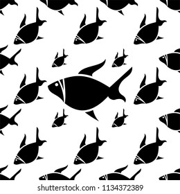 Fish Seamless Pattern Design Vector Art Illustration