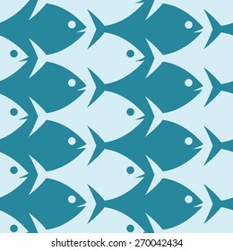 Fish Seamless Pattern. Esher Style.