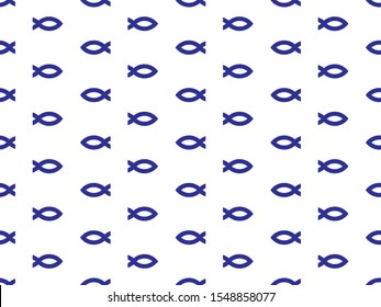 Fish seamless pattern. Sea ocean wallpaper background.