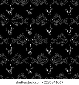 fish, seamless pattern, vector illustration