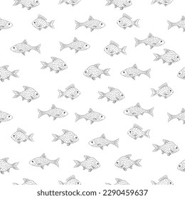 fish, seamless pattern, vector illustration