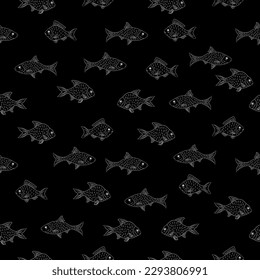 fish, seamless pattern, vector illustration