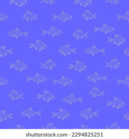 fish, seamless pattern, vector illustration