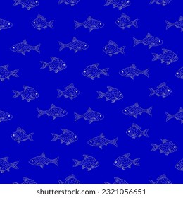 fish, seamless pattern, vector illustration